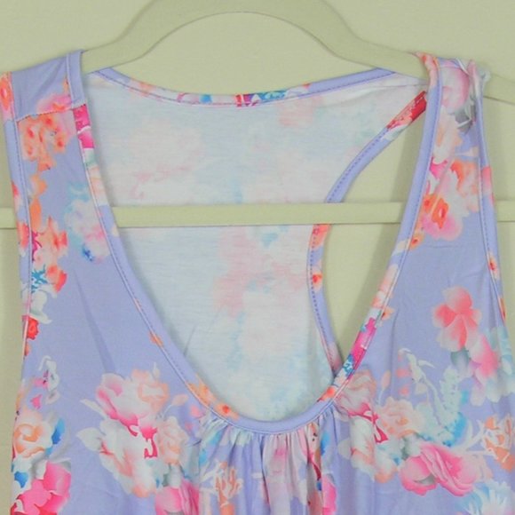 HOST PICK! LAST ONE! Floral Racerback Tank, Purple - Picture 6 of 8